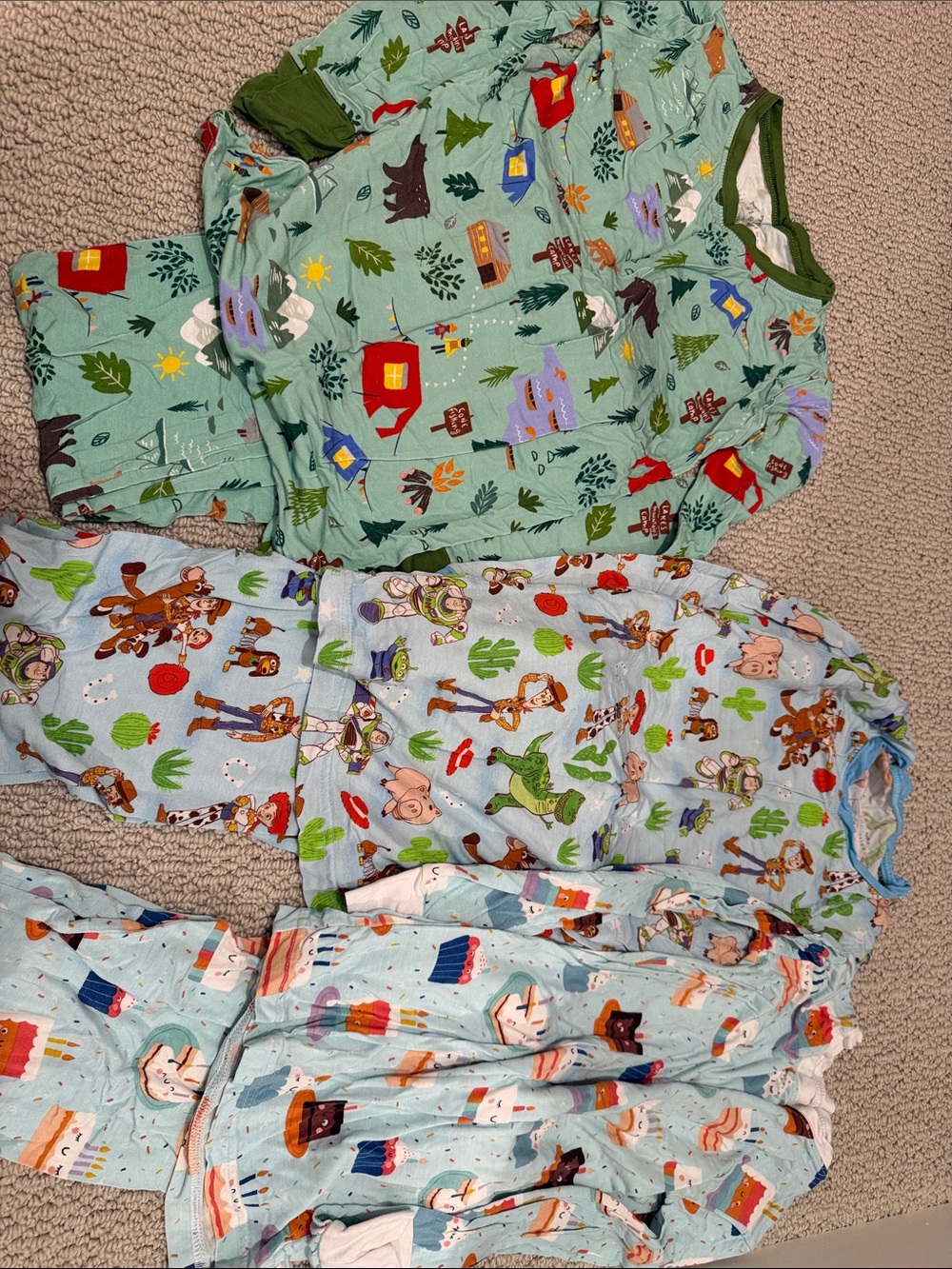 Little Sleepies Mint Green Woodland & Camp Pajama Set